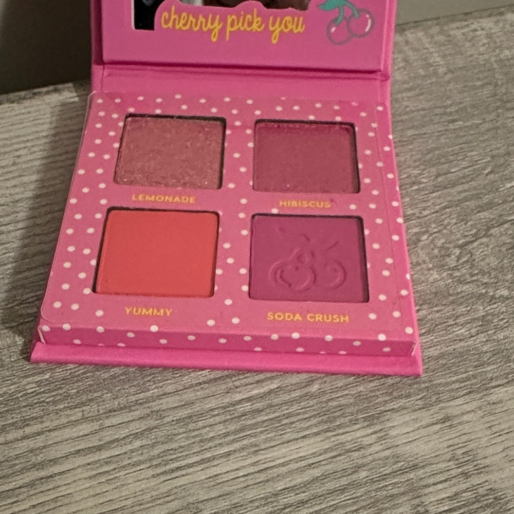 NWOT Colourpop Cherry Pick You Eyeshadow Palette - Vibrant Pink and Coral
